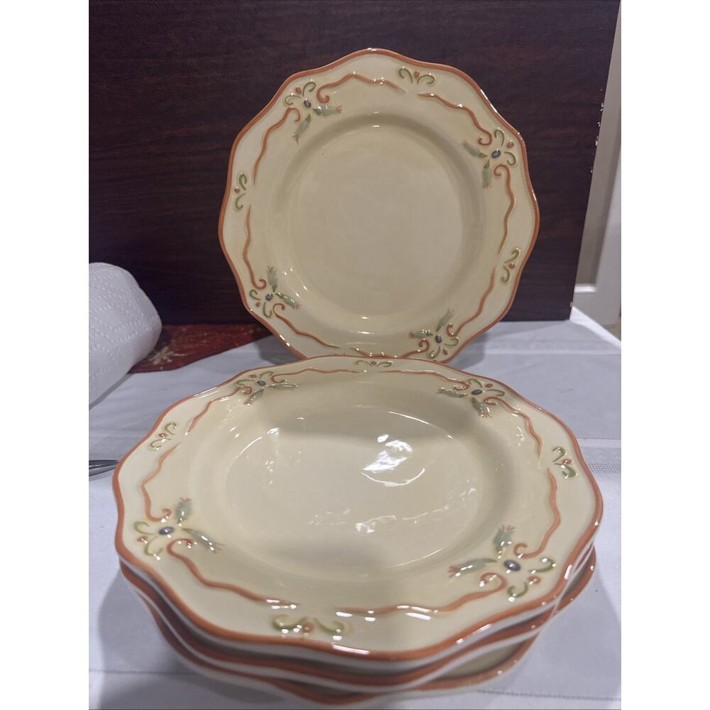 Set of 4 Salad Plates,Tuscan Garden, Whole Home Excellent!